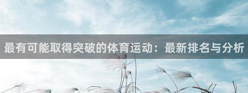 球王会体育：最有可能取得突破的体育运动：最新排名与分析
