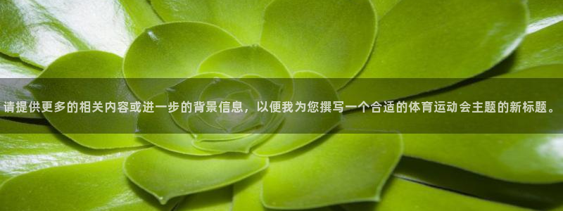球王会体育：请提供更多的相关内容或进一步的背景信息，以便我为您撰写一个合适的体育运动会主题的新标题。